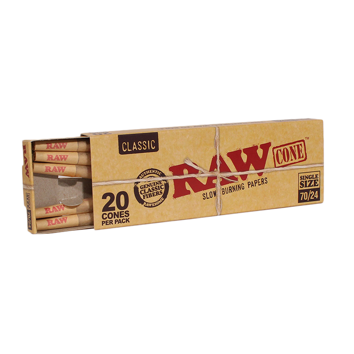 Raw | Single Size Cones 12 packs -70/24