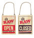 RAW | WOODEN OPEN & CLOSED SIGN Flag · Sign ONE