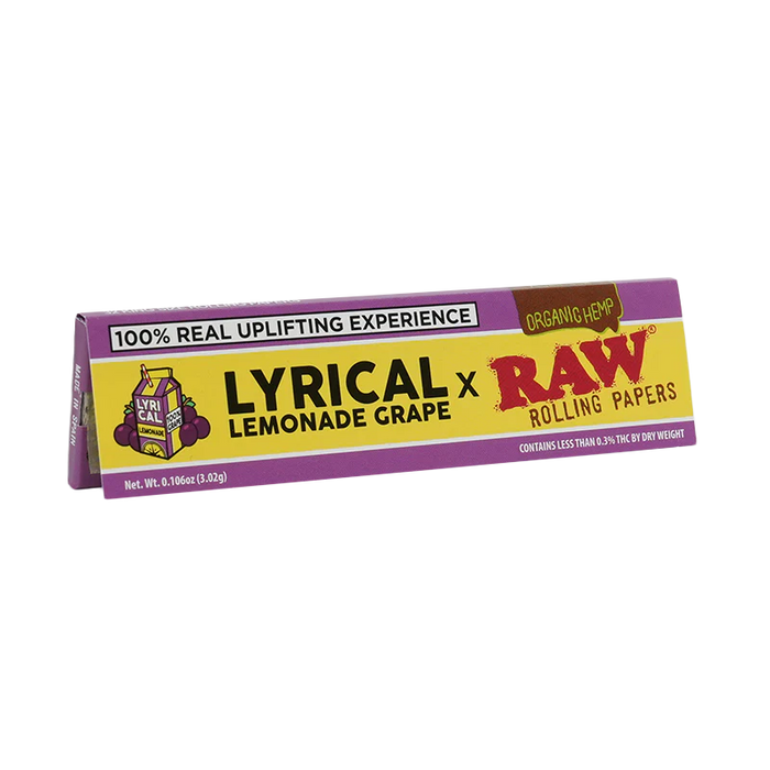 RAW x Lyrical Lemonade Grape Rolling Papers | King Size Wide (50 Packs/Box) [CP1461] King Size ONE