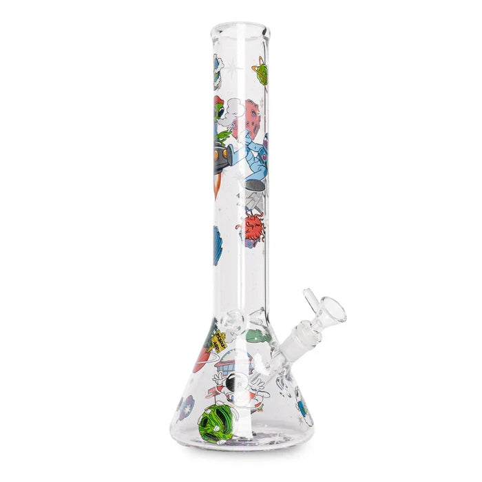 Red Eye Glass 15" Glow in the Dark Lost in Space Beaker Bong Bongs Smoking Cat Distribution Default Title