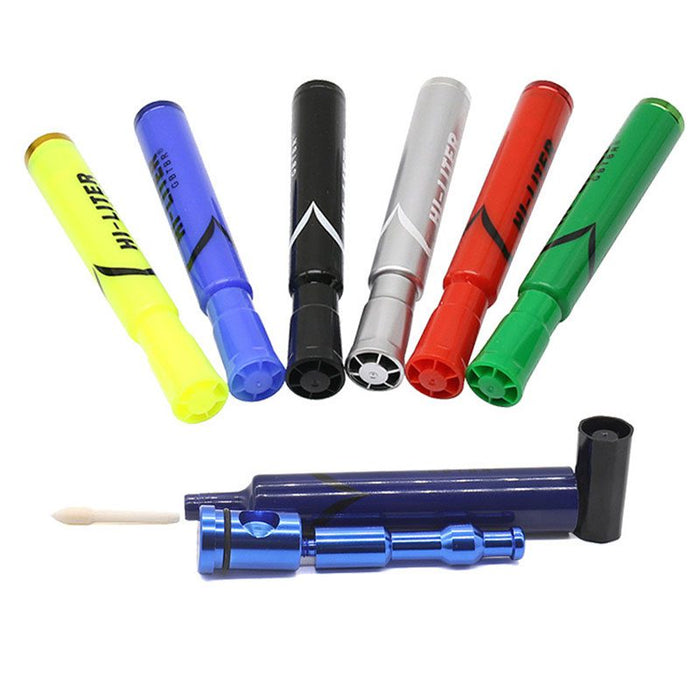 5.2" Discreet Hi Liter Marker Shape Aluminum Smoking Pipe Pack of 10 [RT-16] Metal Pipe Canadian Distributor