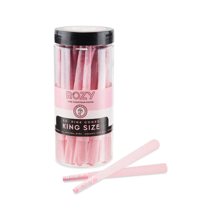 Rozy | Pink King Size Pre-Rolled Cones – 50ct Pack