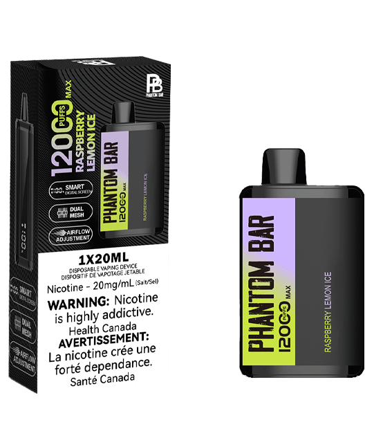Phantom Bar | 12000 Puff LCD Disposable BOX OF 5 Disposable Vape RK Consulting Inc Raspberry Lemon Ice