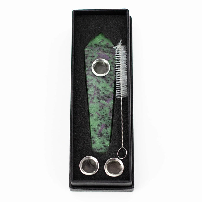 Acid Secs | Ruby Zoisite Crystal Pipe with Choke