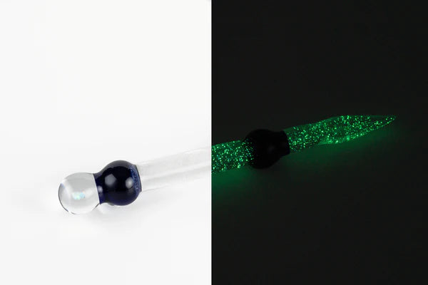 Shine glassworks | Glow in the dark Dabber with Small opal-Made In Canada Bongs Accessories Smoking Cat Distribution