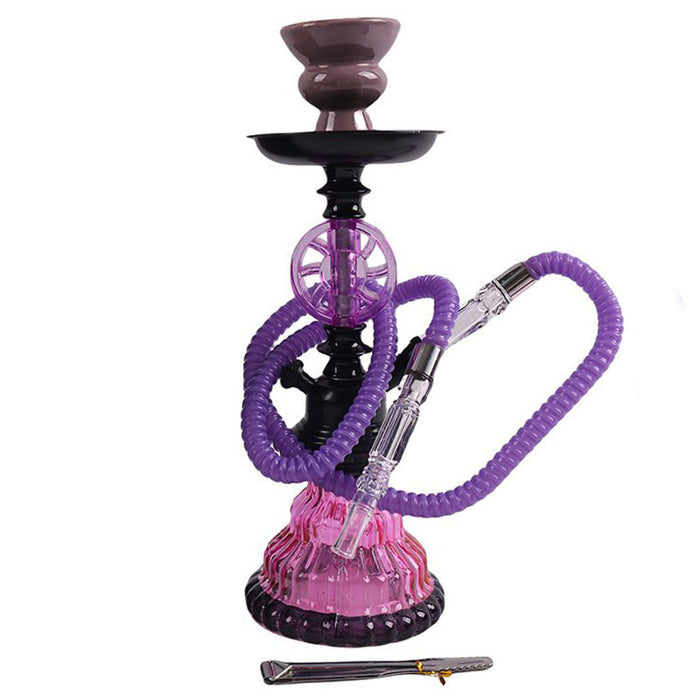 12" Hookah Single Hose, VORTEX Shape Purple Color [SMKE-021]