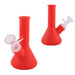 5″ Silicone Simple Style Mini Bong [SMKE-070] Resin · Silicone · Plastic Bong Canadian Distributor Red