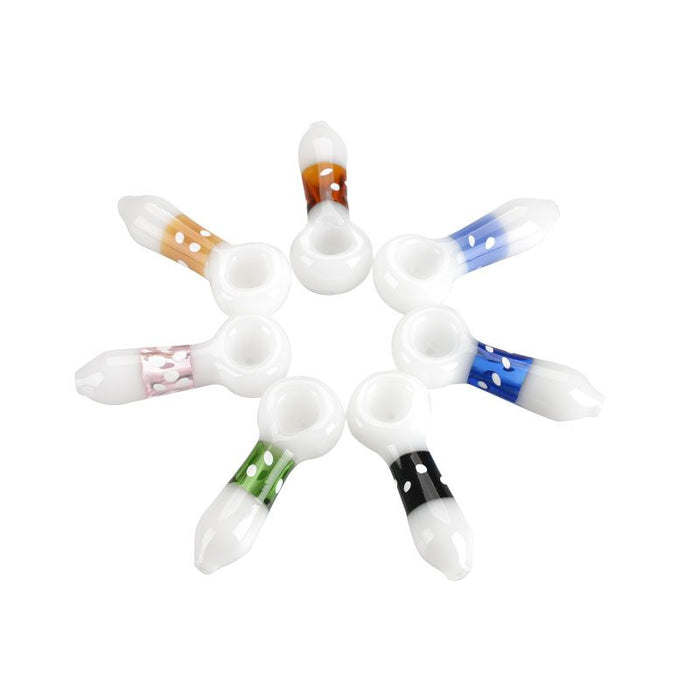 4" Glass Hand Pipes Box of 21 [SMKJ-103] Glass Hand Pipe Canadian Distributor