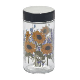 180ml Glass Storage Jar with Sticker Design – Compact & Stylish [SMKZ-145] Jar Canadian Distributor Sunflower