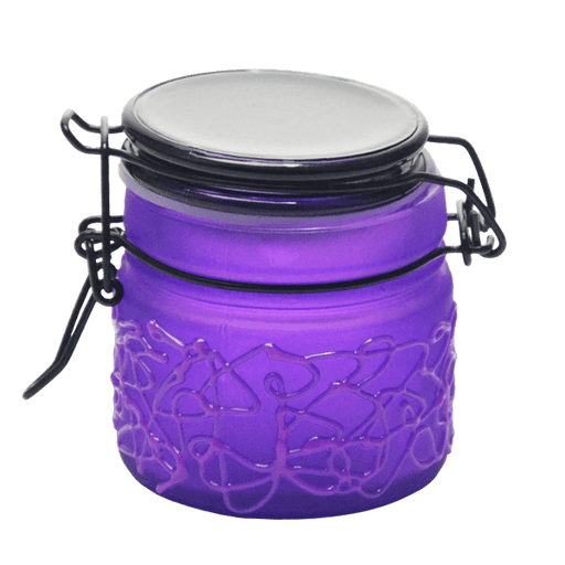 Spider Web Design Glass Storage Jar – Purple-Multiple Sizes Available [SMKZ-139] Jar Canadian Distributor 90 ml