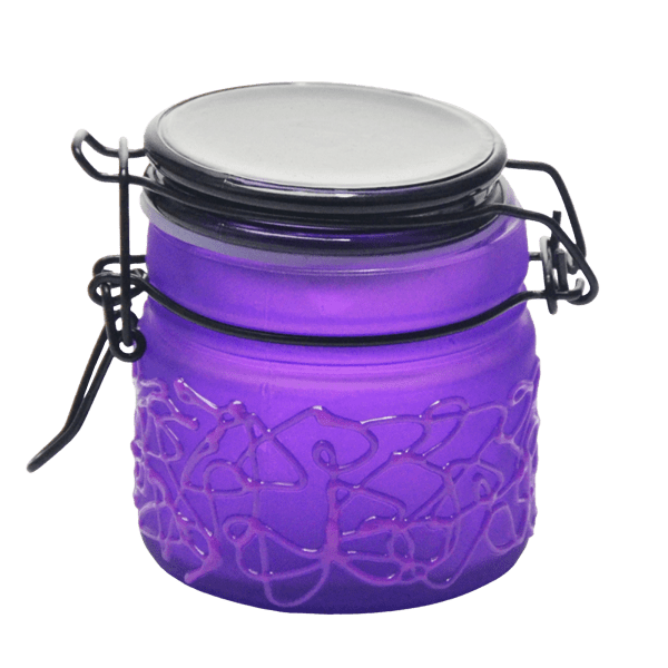 Spider Web Design Glass Storage Jar – Purple-Multiple Sizes Available [SMKZ-139] Jar Canadian Distributor 90 ml