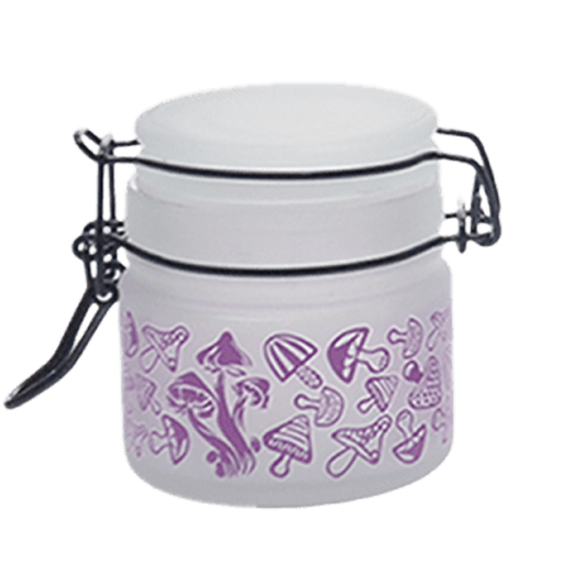 Purple Mushroom Glass Storage Jar-Multiple Sizes Available [SMKZ-142] Jar Canadian Distributor 90 ml