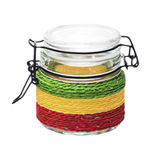 Rasta Colorful Glass Storage Jar – Multiple Sizes Available [SMKZ-146] Jar Canadian Distributor 90 ml
