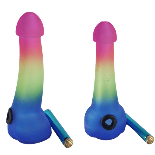 7″ Penis Smoking Glass Pipe [SMKZ160] Glass Bong Canadian Distributor Color B