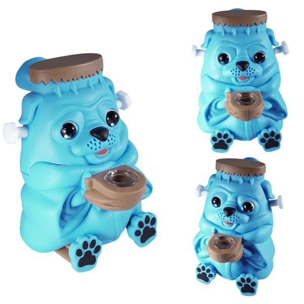 6″ Pug Silicone Water Pipe [SMKZ167] Resin · Silicone · Plastic Bong Canadian Distributor Blue