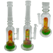 [4 Pack Bundle] 16" Assorted Center Piece Glass Waterpipe – 14mm Bowl Glass Bong ONE Gummy Bear