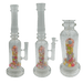 [4 Pack Bundle] 16" Assorted Center Piece Glass Waterpipe – 14mm Bowl Glass Bong ONE Hearts White
