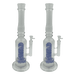 [4 Pack Bundle] 16" Assorted Center Piece Glass Waterpipe – 14mm Bowl Glass Bong ONE Flower Blue