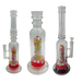 [4 Pack Bundle] 16" Assorted Center Piece Glass Waterpipe – 14mm Bowl Glass Bong ONE Hearts Pink