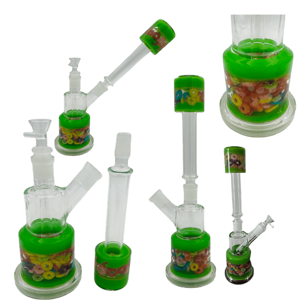 14" 2-Way Straight Glass Bong – Assorted Designs Glass Bong Canadian Distributor Cereal