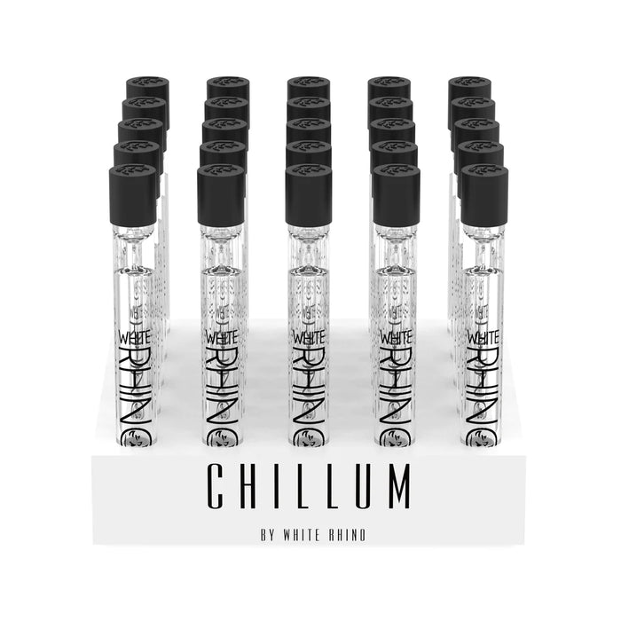 WHITE RHINO | Glass Chillum 25ct Display