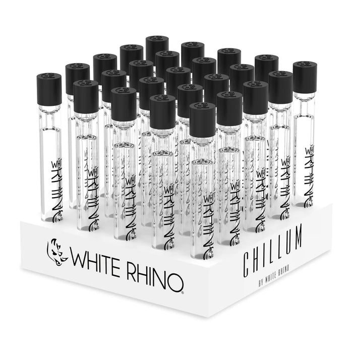 WHITE RHINO | Glass Chillum 25ct Display