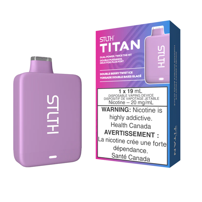 STLTH | 10K Titan Disposable 20mg Box of 5 Federal Excise Tax ONE Double Berry Twist Ice