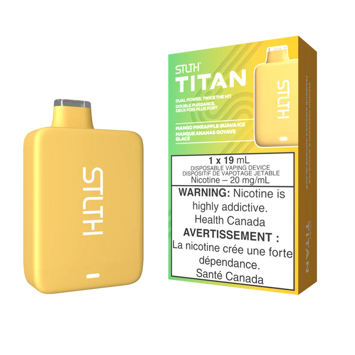 STLTH | 10K Titan Disposable 20mg Box of 5 Federal Excise Tax ONE Mango Pineapple Guava Ice