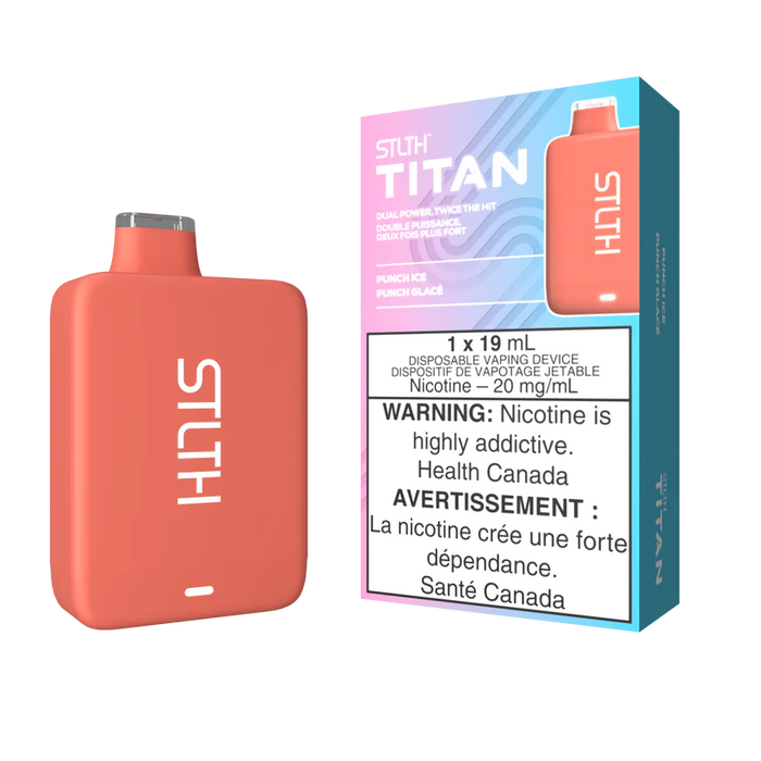 STLTH | 10K Titan Disposable 20mg Box of 5 Federal Excise Tax ONE Punch Ice