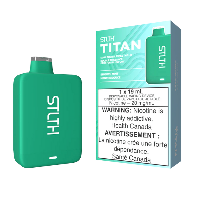 STLTH | 10K Titan Disposable 20mg Box of 5 Federal Excise Tax ONE Smooth Mint