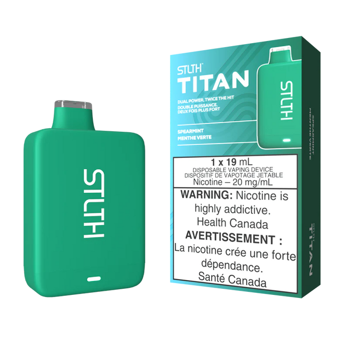 STLTH | 10K Titan Disposable 20mg Box of 5 Federal Excise Tax ONE Spearmint