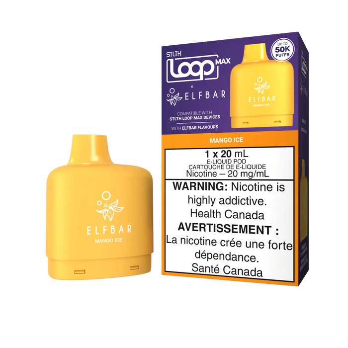 [ON] STLTH LOOP MAX x ELFBAR Pod | 20mL Disposable Pod Ontario Excise Tax BB Vape Mango Ice