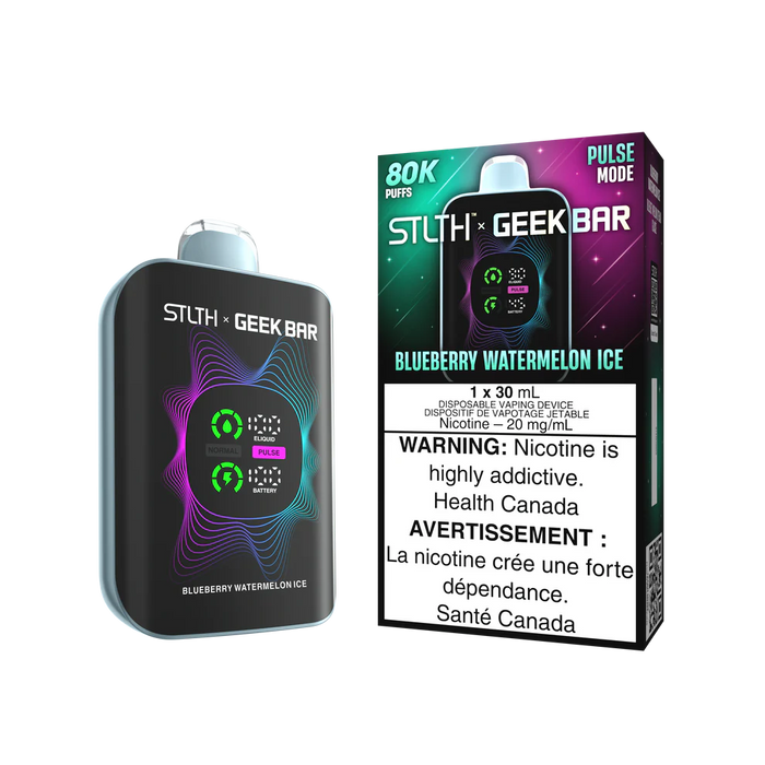 [ON] STLTH x GEEK BAR 80K Disposable Vape – Box of 4 Ontario Excise Tax BB Vape Blueberry Watermelon Ice