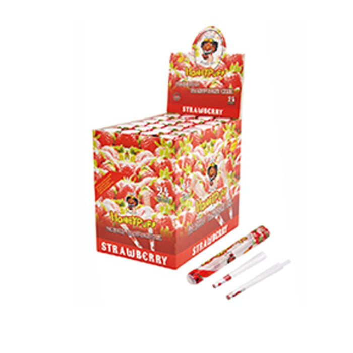 Honey Puff | Pre-Rolled Transparent Flavor Cones – 1 1/4 [P8226-02] ROLLING PAPER Canadian Distributor Strawberry