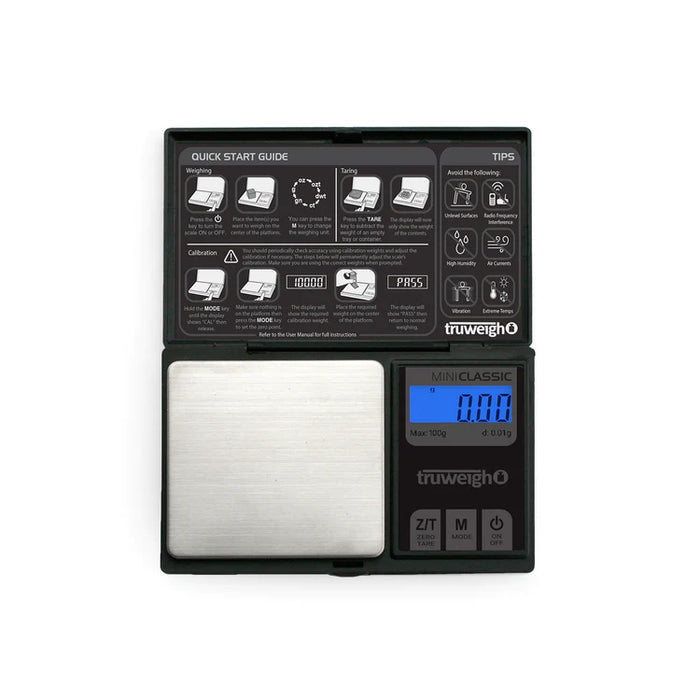 Truweigh | Mini Classic Scale - 100g x 0.01g - Black Scale Cannatron