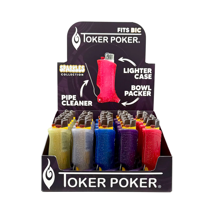Toker Poker® | BIC® Lighter – Assorted(25-PC Display) Lighter Toker Poker Sparkles