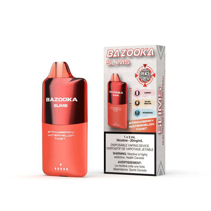 Bazooka | Slims Box of 5 Vape Daddy Strawberry Watermelon Twist