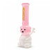 Fortune | 12" Teddy Bear Glass Water Pipe Glass Bong Fortune Pink Frost