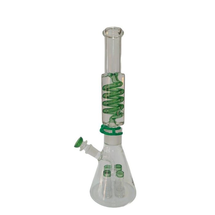 Xtreme | 16″ Quad Frost Freezable Triple coil (TDO-016) Glass Bong Canadian Distributor Black