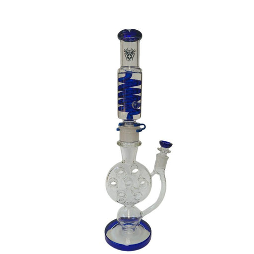Xtreme | 20" Glacia Flow Freezable coil (TDO-027) Glass Bong Canadian Distributor Blue
