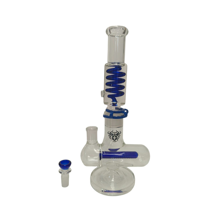 Xtreme | 16″ Freezable Coil Inline Perc Bong (TDO-004) Glass Bong Canadian Distributor