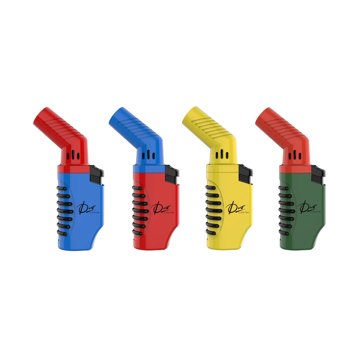 DUCO™ | TITANIUM JET – Pastel Rubberized Heavy Torch Flame Lighter (Display of 12)