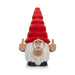Lit Silicone 6" Give No Fux Gnome Water Pope with glass bowl Bongs Smoking Cat Distribution Blue and Red