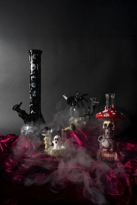 LIT® Silicone | 5" Ghost Water Pipe – Food-Grade Silicone & Glass Chamber [TS230] Resin · Silicone · Plastic Bong Smoking Cat Distribution