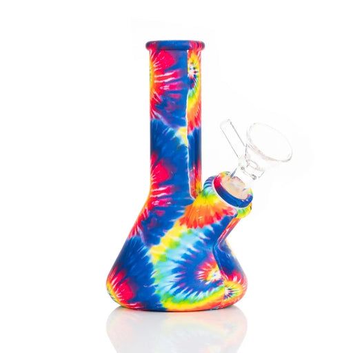 Lit Silicone 5" Tie Dye Hippie Water Pipe Glass Bong Smoking Cat Distribution Default Title