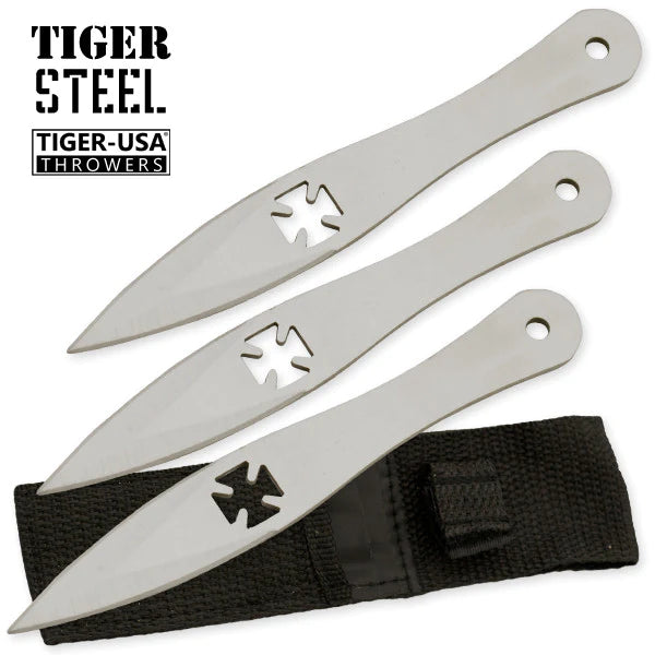 Tiger Steel | 5.5" 3 PC Siler throwing knife set [TV-1034-SL]