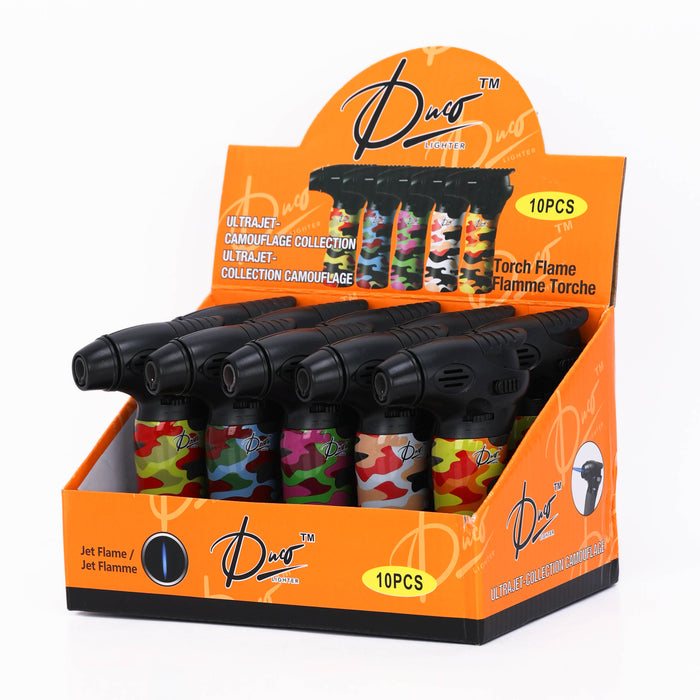 DUCO™ | ULTRA JET 4"– Camouflage Collection Torch Flame Lighter (Display of 10)
