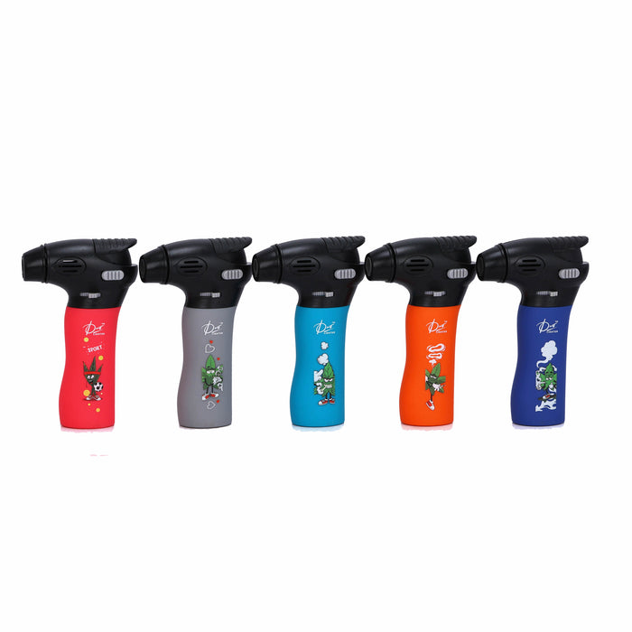 DUCO™ | ULTRA JET 4" – Hemp Rubberized Collection Torch Flame Lighter (Display of 10)