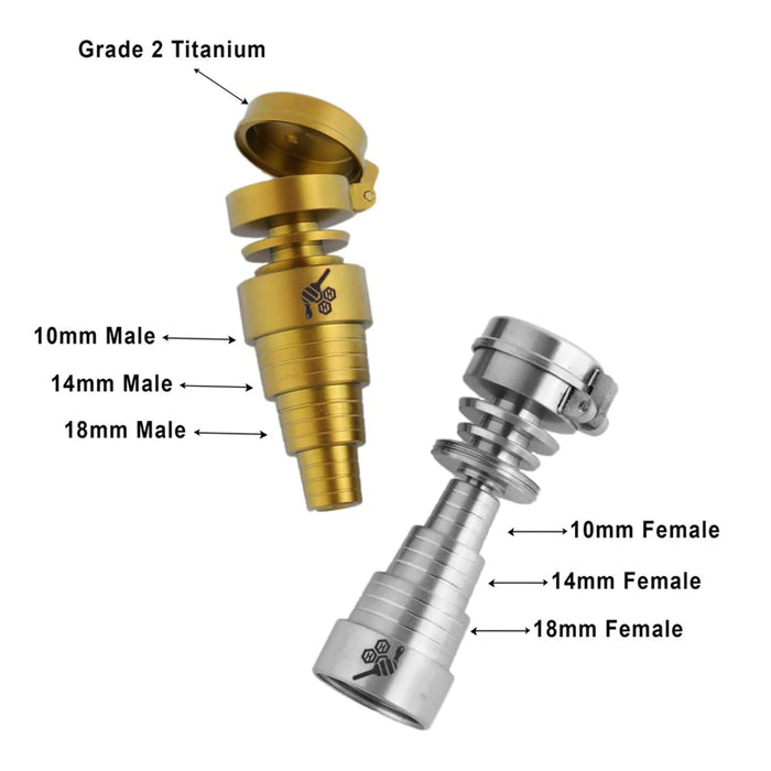 Honeybee Herb | TITANIUM 6 IN 1 CARB CAP DAB NAIL