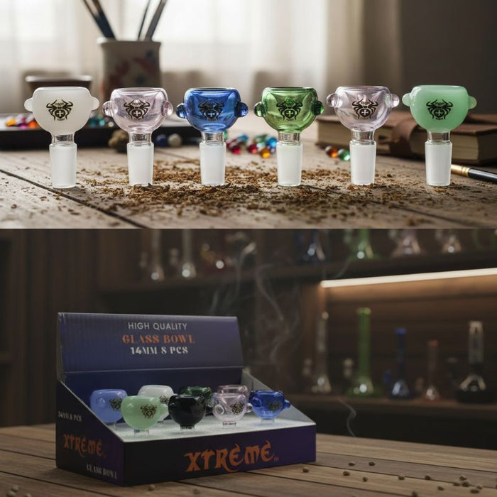 Xtreme | 14MM Male Round Bowl – Assorted Box of 8 (CC264) Bowl · Popper Canadian Distributor